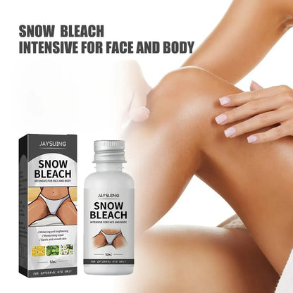 Body Whitening Bleach Cream Brighten Underarm Elbow Knees Joint Removal Intimate Parts Dark Spots Melanin Snow Bleach Cream 30Ml