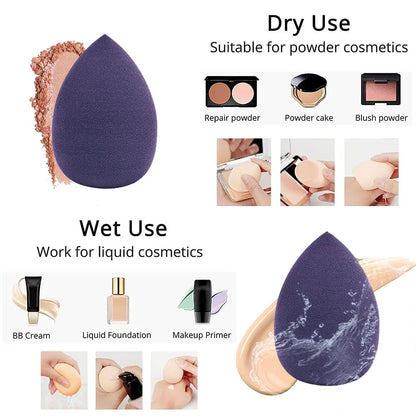 4Pcs Makeup Sponge Set Face Beauty Powde Beauty Egg Foundation Sponges Cosmetic Puff Women Make up Accessories Beauty Tools