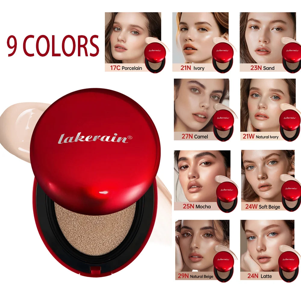 Sunscreen Cushion Foundation Fit Cushion Foundation Full Coverage Waterproof Long-Lasting Concealer Long-Lasting Makeup