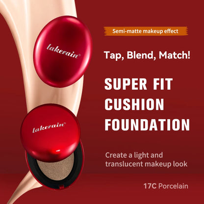 Sunscreen Cushion Foundation Fit Cushion Foundation Full Coverage Waterproof Long-Lasting Concealer Long-Lasting Makeup