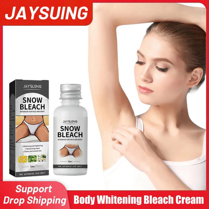 Body Whitening Bleach Cream Brighten Underarm Elbow Knees Joint Removal Intimate Parts Dark Spots Melanin Snow Bleach Cream 30Ml